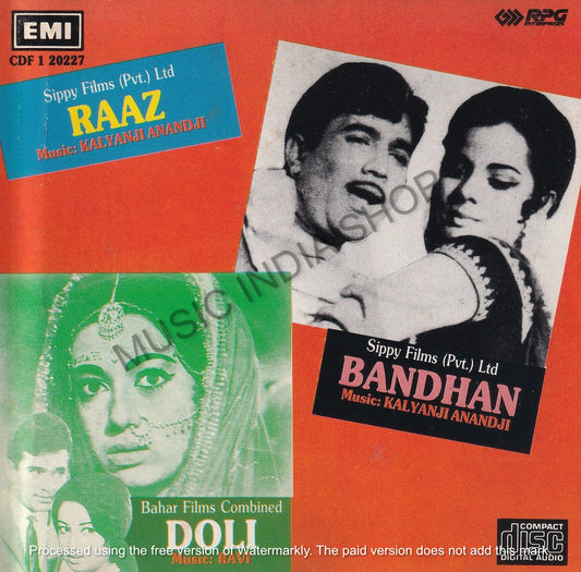 RPG,EMI,Kalyanji Anandji, Ravi, Raaz,Bandhan,Doli,Musicindiashop